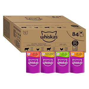 Knaller! 84x 85g Whiskas 1+ Katzennassfutter in Sauce ab nur 13,49€ (statt 31€)