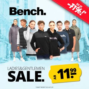 SportSpar: Bench Ladies & Gentlemen Sale mit bis zu 71% Rabatt + 10% Extra-Rabatt!