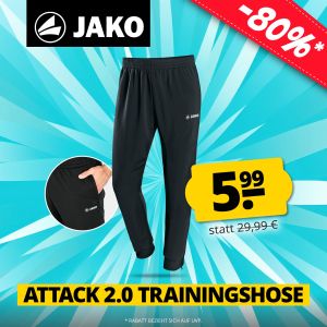 Jako 9272-08 Attack 2.0 Herren Trainingshose für 10,94€