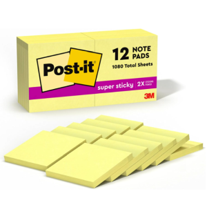 Post-it Super Sticky Notes in Kanariengelb 12 x 90 Blatt für 10,26€ (statt 14,04) im Spar-Abo