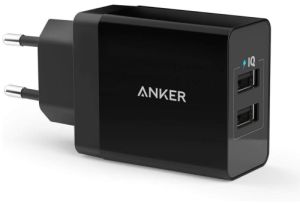 Anker 24W 2-Port USB Ladegerät mit PowerIQ Technologie für iPhone, iPad, Samsung etc.) für nur 10,99€ inkl. Versand