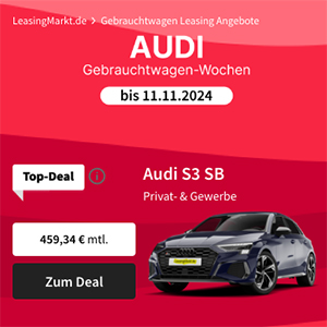 Audi Gebrauchtwagen-Wochen bei LeasingMarkt.de mit Privat- und Gewerbeleasing-Deals ab 198€ mtl.