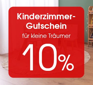 10% Rabatt auf die Kategorien Kinderzimmer im Babymarkt Onlineshop