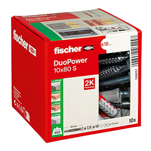 fischer DuoPower 10 x 80 S (10x Universaldübel mit Sicherheitsschraube) für nur 6,88€ – Prime