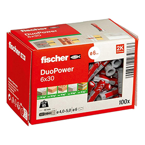 fischer DuoPower 6 x 30 S (50 Universaldübel + 50 Sicherheitsschrauben) für nur 5,45€ – Prime