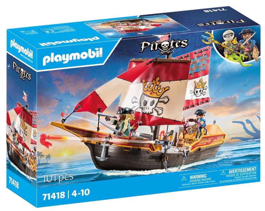 PLAYMOBIL 71418 Pirates – Kleines Piratenschiff für nur 31,99€ (statt 37€)