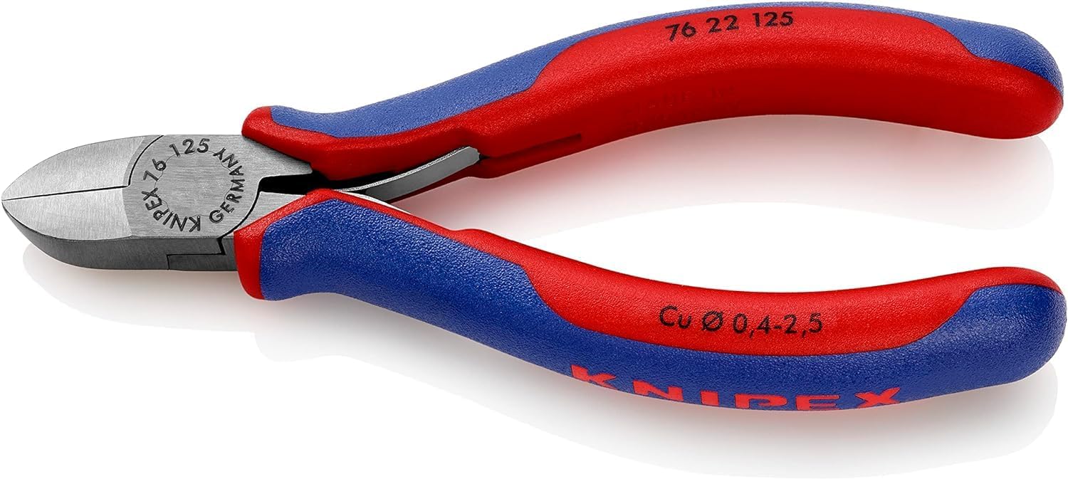 Knipex Seitenschneider für Elektromechaniker schwarz atramentiert, mit Mehrkomponenten-Hüllen 125 mm für nur 21,76€ bei Prime inkl. Versand