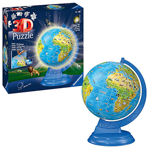 Ravensburger 3D Puzzle Kinderglobus mit Licht (180 Teile) für nur 14,99€ (statt 25€) – Prime