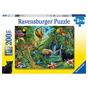 Ravensburger Kinderpuzzle – Tiere im Dschungel (ab 8 Jahren, 200 Teile) für nur 10,37€ – Prime