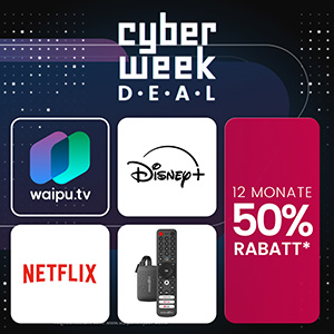 Top! waipu TV mit satten 50% Rabatt für 12 Monate ab nur 3,74€ mtl. – auch mit Netflix oder Disney+