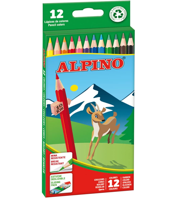 Alpino Kinder-Buntstifte 12 Stück zum Zeichnen und Malen mit leuchtenden und lebendigen Farben für nur 1,57€ bei Prime inkl. Versand