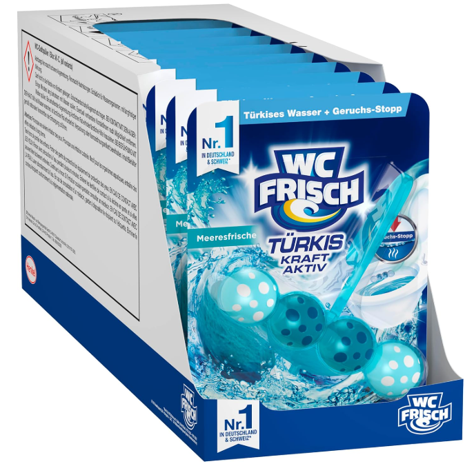 WC-Frisch Kraft Aktiv Türkisspüler Meeresfrische (10er Pack) für nur 13,99€ bei Prime inkl. Versand