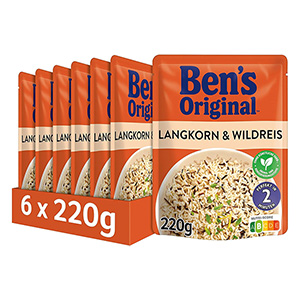 6x 220g BEN’S ORIGINAL Express Langkorn & Wildreis für nur 6,65€ (statt 8,94€)