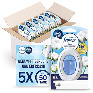 5er-Pack Febreze Bad Lufterfrischer für nur 12,49€ (statt 17,25€) – Prime