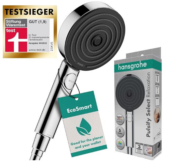 hansgrohe Pulsify Select S wassersparender Duschkopf mit 3 Strahlarten für nur 22,99€ bei Prime-Versand