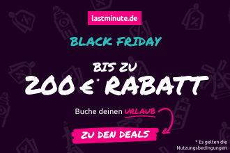 lastminute DE Black Week: Bis zu 200€ Rabatt