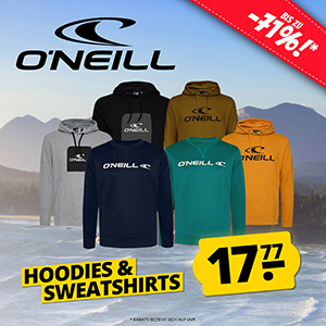 SportSpar: Verschiedene O’Neill Hoodies & Sweatshirts für 17,77€ zzgl. Versand