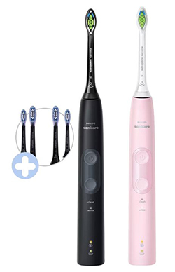 2er Pack Philips Sonicare HX6830/35 ProtectiveClean 4500 elektrische Schallzahnbürste mit 6 Bürstenköpfe für nur 105,90€