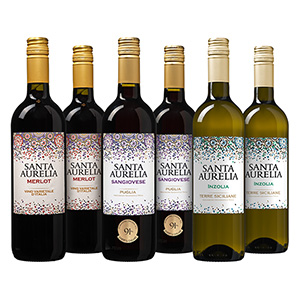 Santa Aurelia Weinpaket mit 6 Flaschen (3 Sorten) für nur 23,99€ inkl. Lieferung