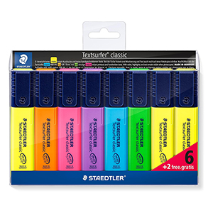 8er-Pack STAEDTLER classic 364 A WP8 Textmarker ab nur 5,01€ (statt 9€)