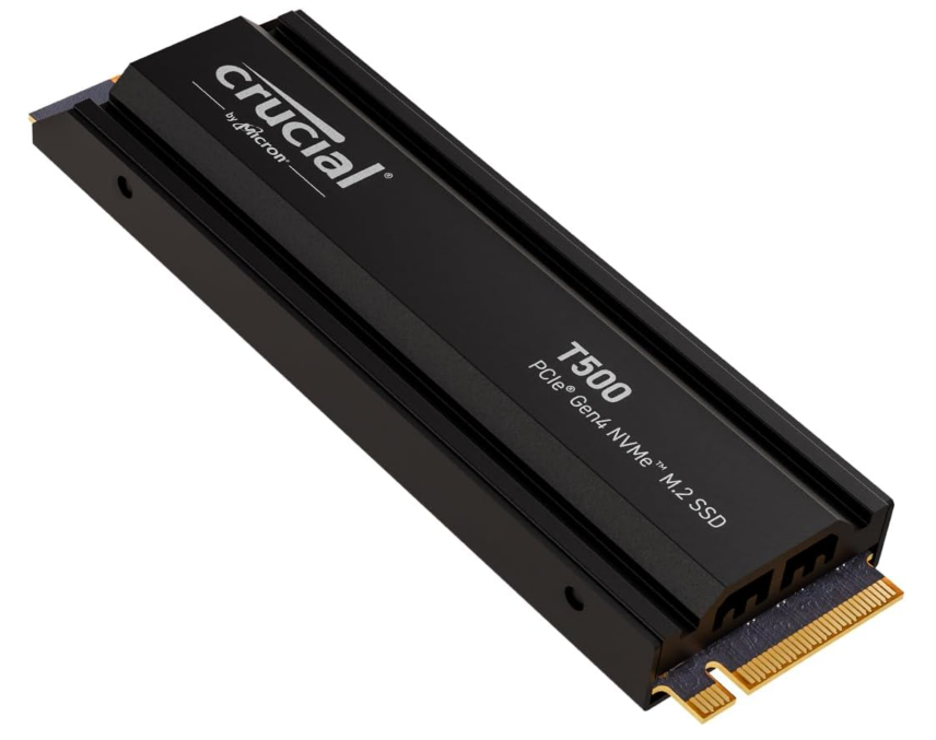 Crucial T500 SSD 2TB PCIe Gen4 NVMe M.2 Interne SSD mit Kühlkörper für nur 139,99€ inkl. Versand