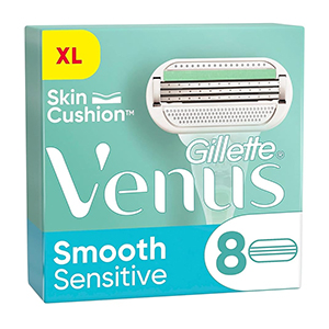 8er-Pack Gillette Venus Smooth Sensitive Ersatzklingen für nur 12,40€ (statt 16€)