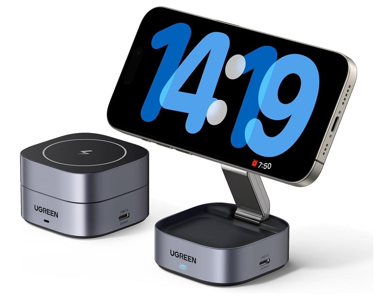 UGREEN MagFlow 2 in 1 MagSafe Ladestation für iPhone und AirPods für nur 23,99€ bei Prime-Versand