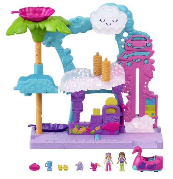 Polly Pocket HHJ05 – Pollyville Flamingo-Spaß Auto-Waschanlage für nur 8,05€ (statt 14€)