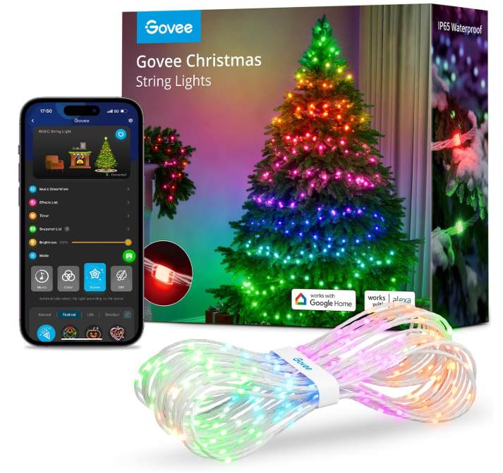 Govee Christmas lights, RGBIC Weihnachtsbeleuchtung Außen 20M für nur 64,99€ inkl. Versand