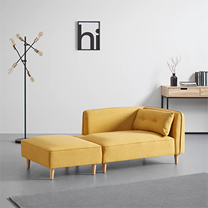 Bessagi Home Modulsofa Fanny in Leinenoptik mit Hocker für nur 167,24€ inkl. Lieferung