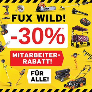 30% Rabatt auf (fast) alle Artikel im Fuxtec Onlineshop