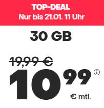 Handyvertrag.de LTE Allnet-Flat mit 30 GB für nur 10,99€ mtl. oder 50 GB für nur 14,99€ im Monat