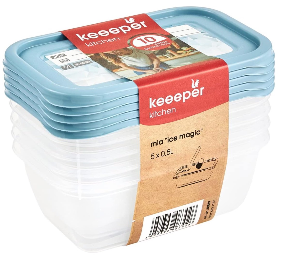 keeeper Tiefkühldosenset 5-teilig, 5 x 500 ml für nur 4,99€ bei Prime-Versand