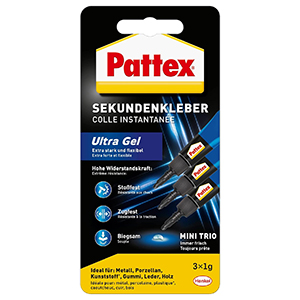 3er-Pack Pattex Sekundenkleber Ultra Gel für nur 2,95€ inkl. Prime-Versand