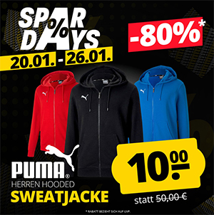 PUMA Goal Casual Hooded Herren Kapuzen Sweatjacke für nur 14,95€ (statt 22€)