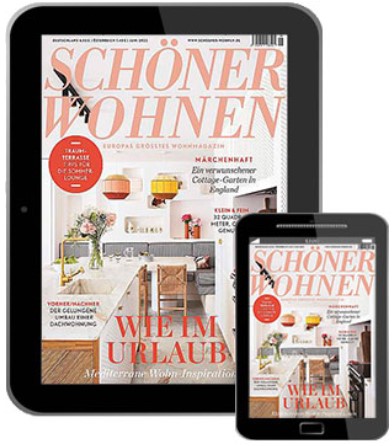 Knaller! Jahresabo (12 Ausgaben) SCHÖNER WOHNEN E-Paper ab 39,17€ – als Prämie: Gutscheine bis zu 40€