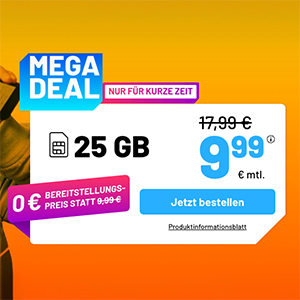 Die Sim.de Allnet Flat – z.B. 30 GB Allnet Tarif für 9,99€ mtl. oder 50 GB für 14,99€ mtl.