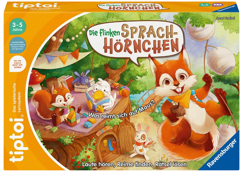 Ravensburger 00203 tiptoi Spiel – Die flinken Sprach-Hörnchen – Lernspiel ab 3 Jahren für nur 15,29€ bei Prime inkl. Versand