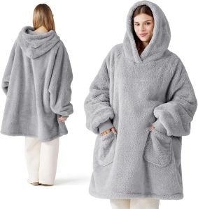 BEDSURE Hoodie Decke mit Ärmeln in L und XL ab 9,99€