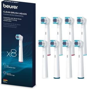 Beurer TB 30/50 Aufsteckbürsten für elektrische Zahnbürste, Clean, 8 Stück für 10,99€ [inkl. Prime Versand]