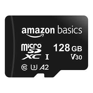 Amazon Basics MicroSDXC-Speicherkarte (128 GB, A2, U3, 100 MB/s) für nur 8,99€ inkl. Prime-Versand