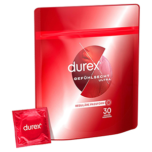 30er-Pack Durex Gefühlsecht Ultra Kondome (54 mm) ab nur 15,30€ (statt 19€)