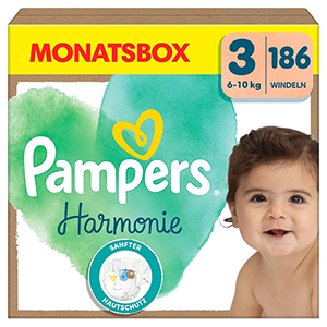 186er-Pack Pampers Harmonie Baby Windeln (Größe 3) ab nur 35,32€ (statt 59€)