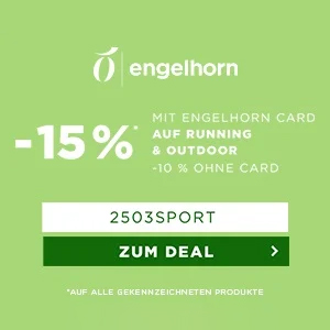 15% Rabatt auf über 2.300 Running- und Outdoor-Styles bei Engelhorn (engelhorn Card)