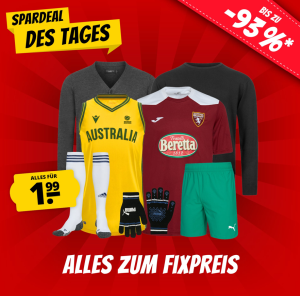 Alles für 1,99€ zzgl. Versand im SportSpar Fixpreis Sale