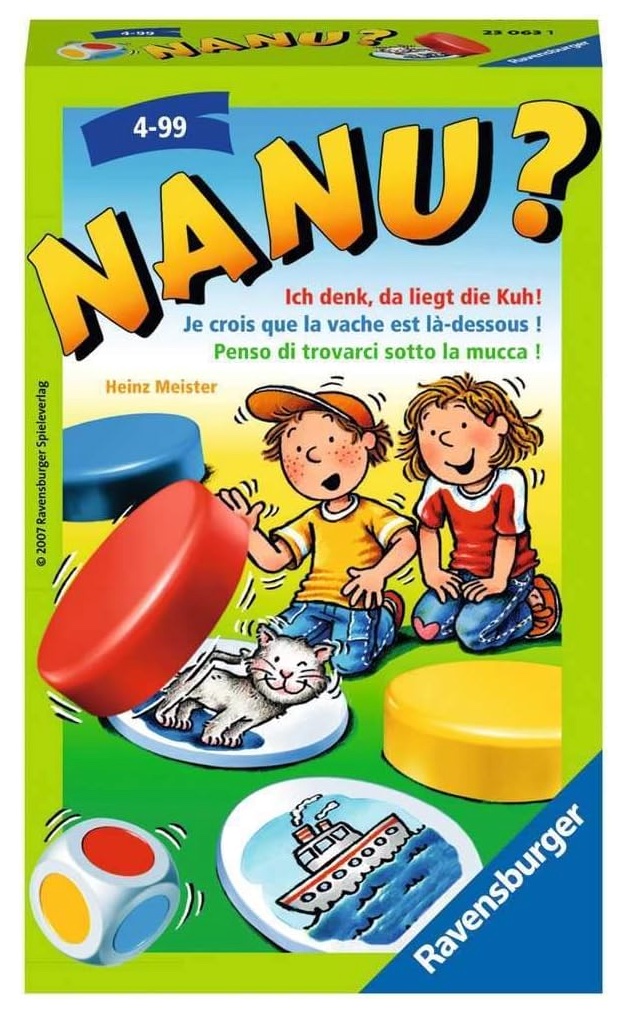 Ravensburger 23063 – Nanu? Mitbringspiel für 2-4 Spieler, Merkspiel ab 4 Jahren für nur 4,99€ bei Prime-Versand