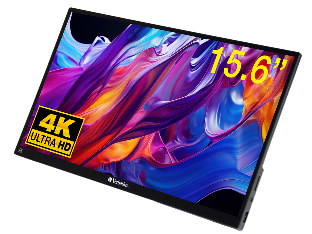 Verbatim PMT-15-4K tragbarer Touchscreen-Monitor | 15,6" | 4K Ultra HD