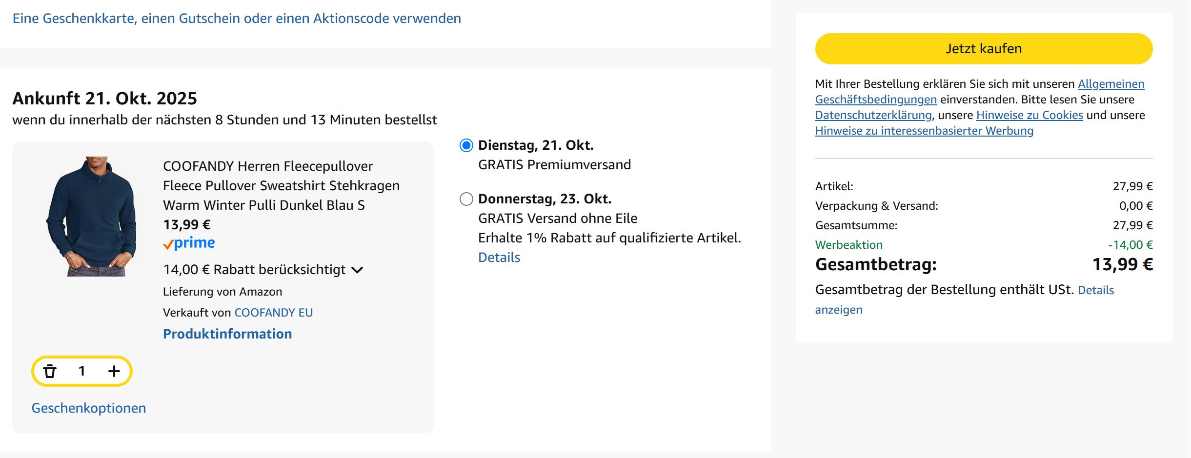 Code an der Kasse eingegeben?