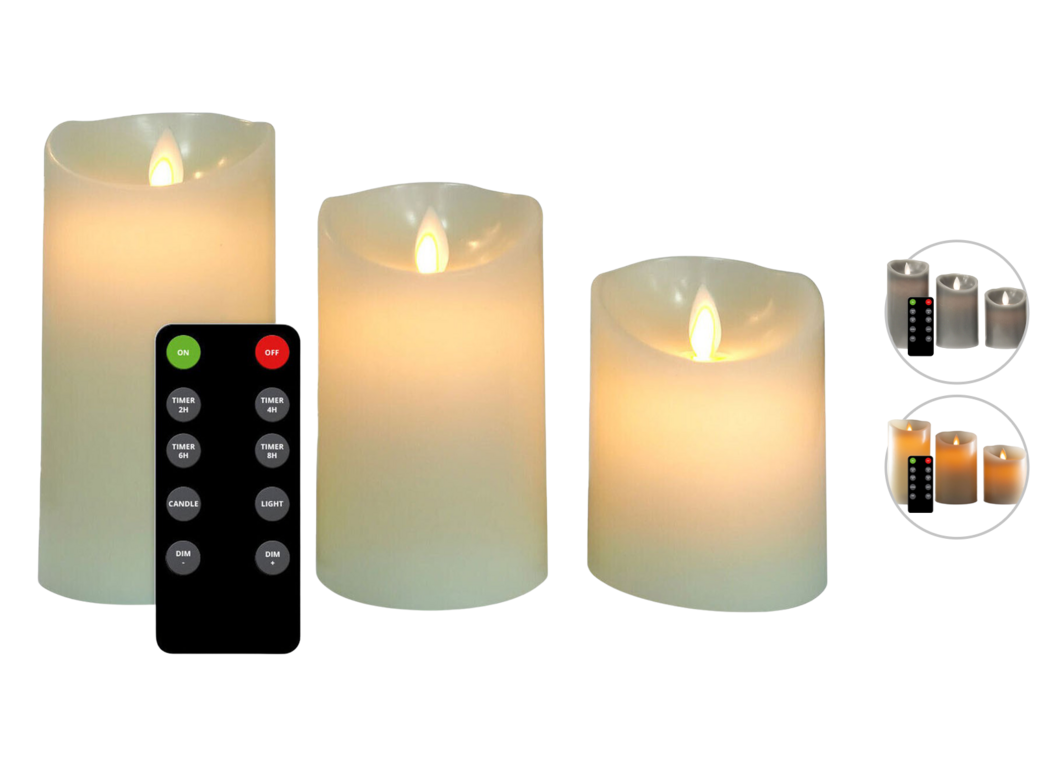 3x FlinQ wiederaufladbare LED-Kerze und Fernbedienung für nur 22,90€