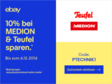 Letzte Chance! 10% Ebay Gutschein für alle Artikel von Teufel und Medion